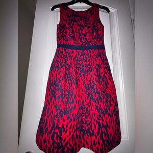 Red and navy leopard print dress. Size 0 #leopardprint #dresses